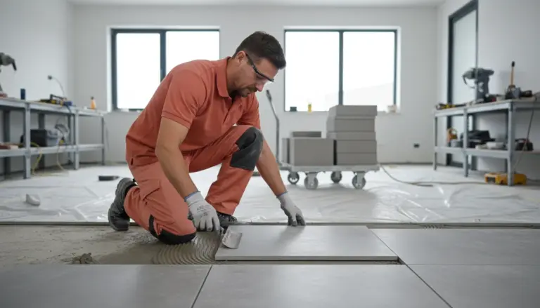 Concrete tile installation