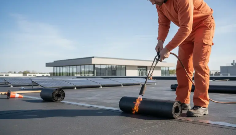 Modified bitumen installation