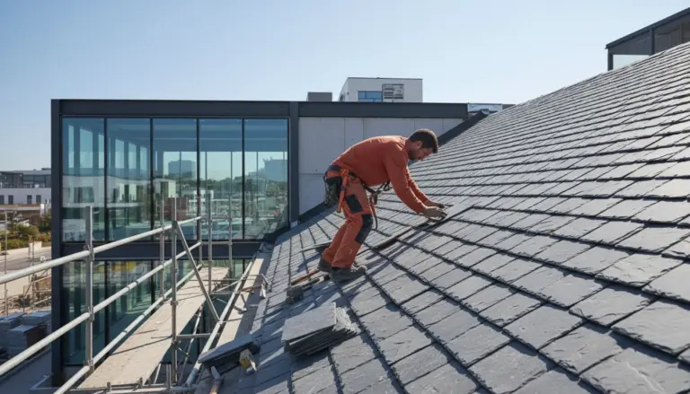 Slate roofing installation
